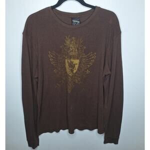 Vintage Y2K Billabong Thermal Shirt Men Large Skater Logo Surf Waffle Grunge